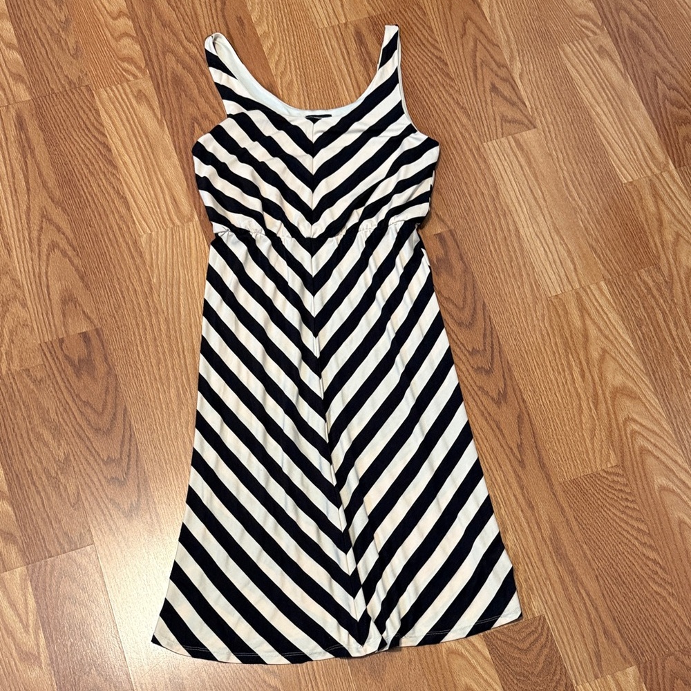 Angie Black and White Striped Dress